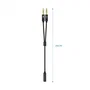 Aisens Cable Adaptador Audio Jack 3.5 2x Macho 3-pin a 1x Hembra 4-pin 25cm Negro